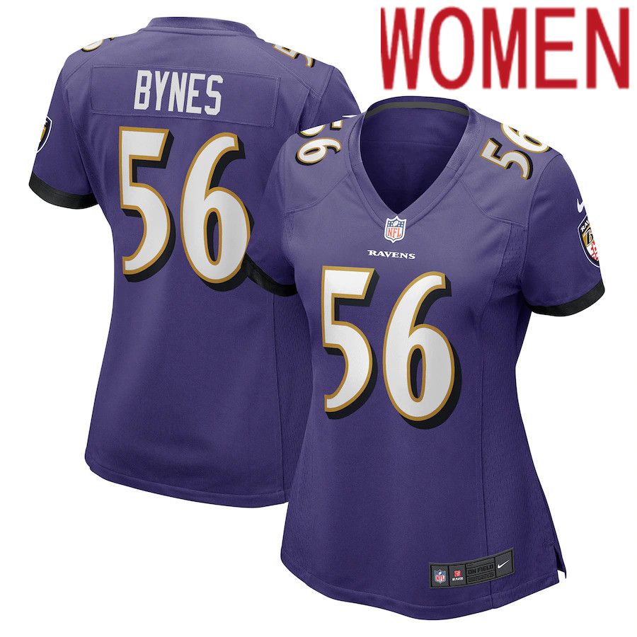 Women Baltimore Ravens #56 Josh Bynes Nike Purple Game NFL Jersey